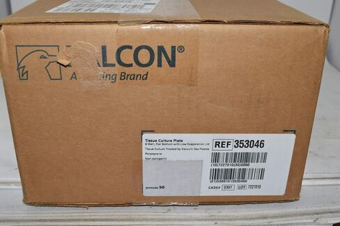 BD 353046 Falcon Clear Polystyrene 6 لوحة ثقافة الخلية بئر مع غطاء ، حجم 15.5 مل ، شكل قاع مسطح (حالة 50) in Saudi Arabia