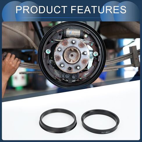 Hub Centric Rings,66.5mm ID 73.1mm OD Car Wheel Hubrings ABS Plastic Black,4pcs in Saudi Arabia