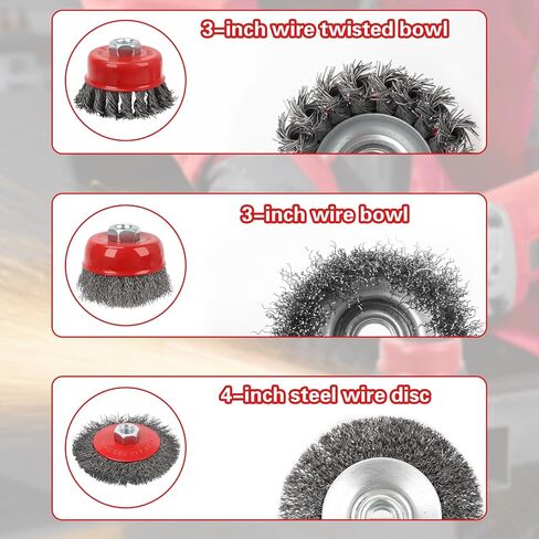 عجلة سلك 8pcs لطاحونة الزاوية ، عجلة سلك لمدة 4 1/2 زاوية مطحنة ، فرشاة سلكية للطاحونة مع شجرة ملولبة M14 in Saudi Arabia