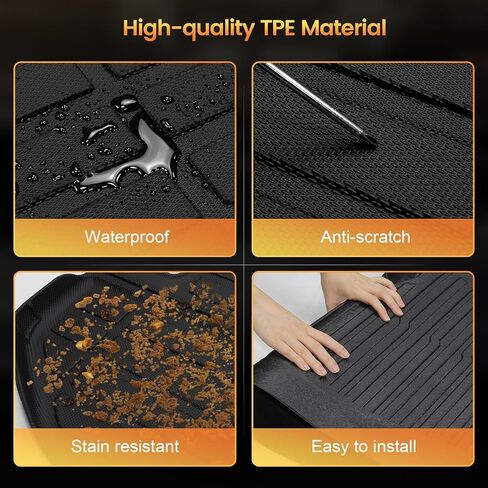 Sze Cargo Mat with Backrest Mats for 2025 Chevrolet Chevy Equinox/GMC Terrain Trunk Mat TPE Seats Back Mat All Weather Cargo Liner for Chevy Equinox Accessories (Cargo Mat+Backrest Mat) in Kuwait