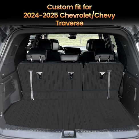 Sze Cargo Mat with Backrest Mats for 2025 Chevrolet Chevy Equinox/GMC Terrain Trunk Mat TPE Seats Back Mat All Weather Cargo Liner for Chevy Equinox Accessories (Cargo Mat+Backrest Mat) in Kuwait