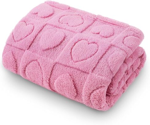 Luciphia Small Dog Blanket Washable Pet Bed Cover Soft Fluffy Puppy Blanket with Premium Fleece 300GSM Cozy Calming Cat Blankets for Indoor Cats Pink 30x20 inch in Saudi Arabia