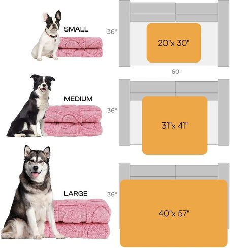 Luciphia Small Dog Blanket Washable Pet Bed Cover Soft Fluffy Puppy Blanket with Premium Fleece 300GSM Cozy Calming Cat Blankets for Indoor Cats Pink 30x20 inch in Saudi Arabia