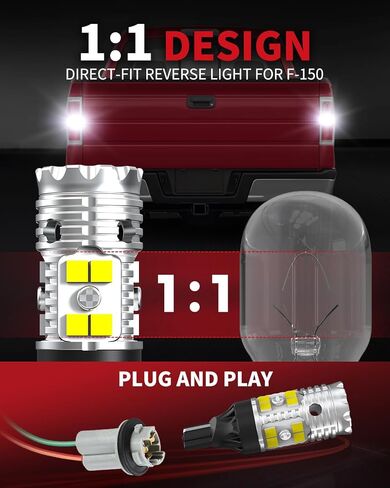 LASFIT 921 LED Reverse Backup Light Bulbs Fit for 2006-2025 Toyota RAV4, 6000K Cool White Super Bright OEM 912 W16W Replacement, 2 pcs in Saudi Arabia