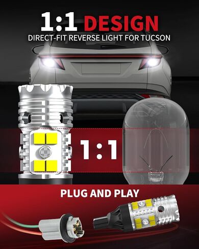 LASFIT 921 LED Reverse Backup Light Bulbs Fit for 2006-2025 Toyota RAV4, 6000K Cool White Super Bright OEM 912 W16W Replacement, 2 pcs in Saudi Arabia