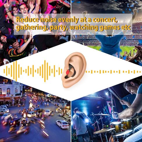 Zeadio Triple Flanged Earpiece, Comfortable Silicone Earmould Earbud Earplug - Black, Medium, Pair of 4 in Saudi Arabia