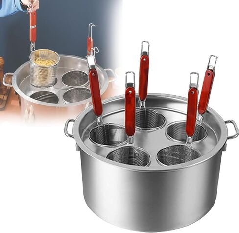 Insert Set,Stainless Steel Pasta Pot with Mesh Pasta Basket for Pasta,Noodles,Dumpling,Vegetables in Saudi Arabia