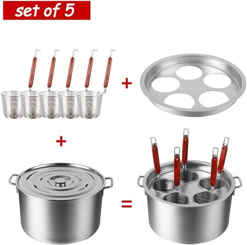 Insert Set,Stainless Steel Pasta Pot with Mesh Pasta Basket for Pasta,Noodles,Dumpling,Vegetables in Saudi Arabia
