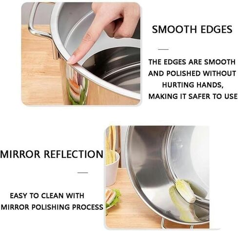 Pasta Pots Commercial Stainless Steel Set,3 Holes Insert Set with Divider and Colander Strainer,for Household Kitchen Restaurant Cooking in Saudi Arabia