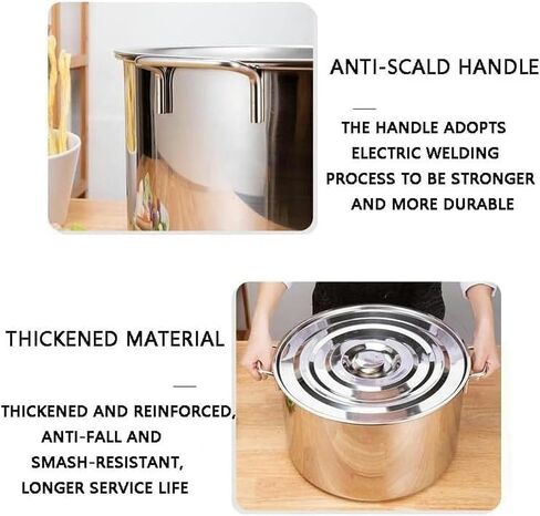 Pasta Pots Commercial Stainless Steel Set,3 Holes Insert Set with Divider and Colander Strainer,for Household Kitchen Restaurant Cooking in Saudi Arabia