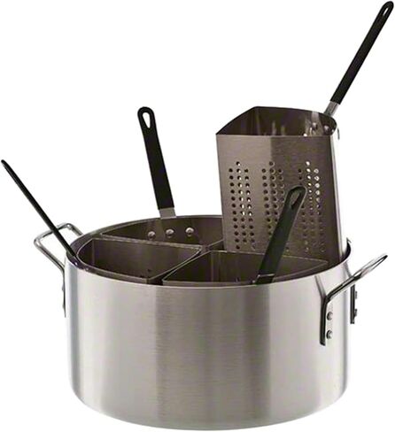 Pasta Pots Pasta Cooker Insert Set, 20 Quart Aluminum Pasta And Vegetable Cooker Dumpling Maker With 4 Stainless Steel Insert Filter Baskets, Commercial Grade in Saudi Arabia