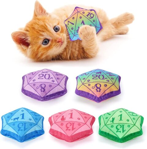 CiyvoLyeen Swabs Catnip Toys Set of 6 Soft Plush Cat Kicker Toys Interactive Kitty Kick Sticks for Cat Lovers Gift Sturdy Cat Teething Chew Toy for Cat in Kuwait