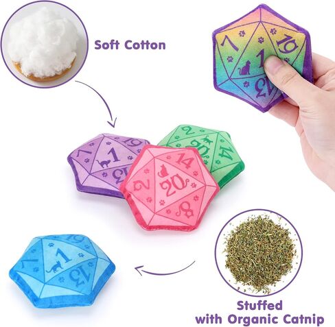CiyvoLyeen Swabs Catnip Toys Set of 6 Soft Plush Cat Kicker Toys Interactive Kitty Kick Sticks for Cat Lovers Gift Sturdy Cat Teething Chew Toy for Cat in Kuwait