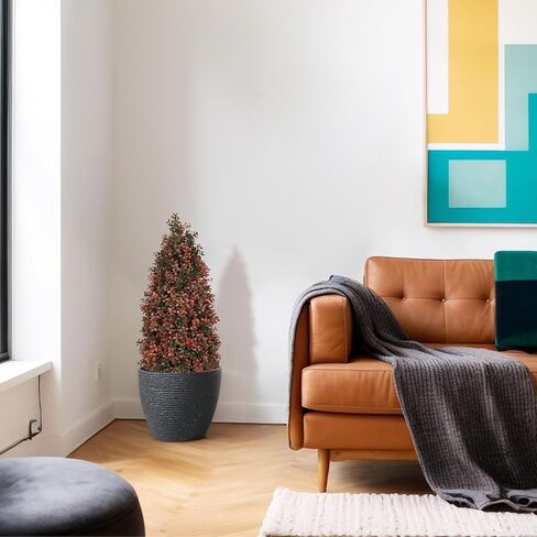 أشجار توبيرية خشب البقس الاصطناعية 3 أقدام (مجموعة من 2) - نباتات فو مقاومة للأشعة فوق البنفسجية للشروط والشجيرات المزيفة في الهواء الطلق/داخلي ، واقعية 36 بوصة للشرفة الأمامية ، والزارع ، والفناء - صيانة منخفضة ودائمة الخضرة in Kuwait