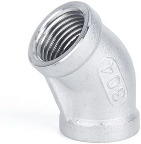 موصل الأنابيب ، خيط أنثى BSP 304 الفولاذ المقاوم للصدأ 45 درجة محول موصل تركيب أنابيب المرفق (3/8 ") in Kuwait