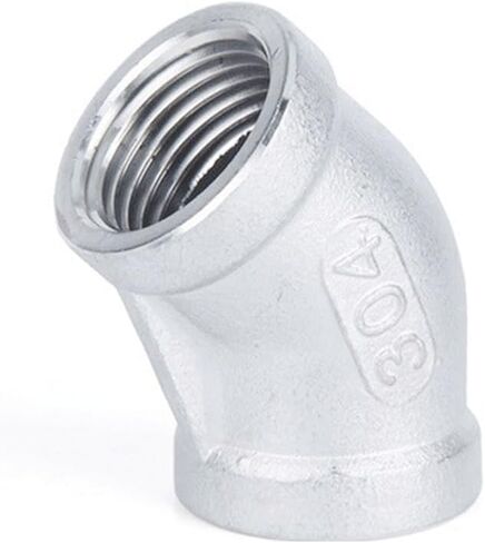 موصل الأنابيب ، خيط أنثى BSP 304 الفولاذ المقاوم للصدأ 45 درجة محول موصل تركيب أنابيب المرفق (3/8 ") in Kuwait