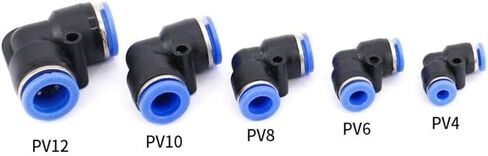 موصل الأنابيب ، موصلات أجزاء الهواء البلاستيكية في قفل موصل الماء قفل 2 الطريق (PV 6MM) in Kuwait