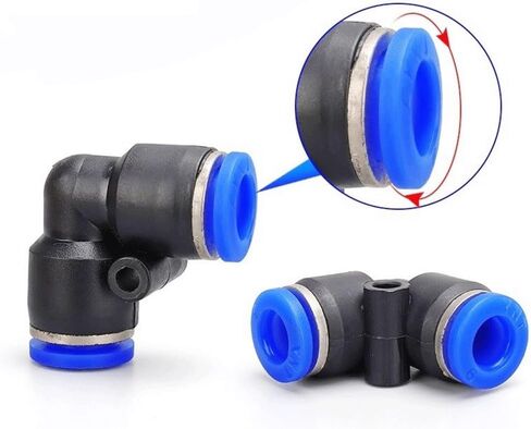 موصل الأنابيب ، موصلات أجزاء الهواء البلاستيكية في قفل موصل الماء قفل 2 الطريق (PV 6MM) in Kuwait