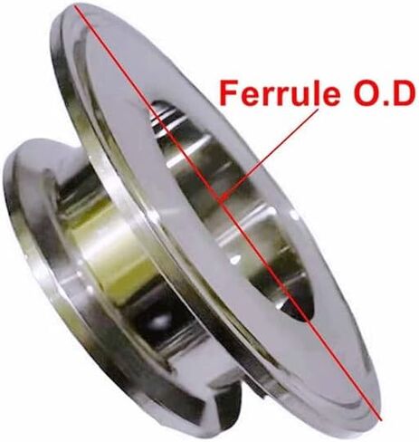 موصل الأنابيب ، مشبك ثلاثي تقليل 1.5 "- 2" طرح O.D 50.5mm-64mm مخفض 304 تركيب أنابيب الفولاذ المقاوم للصدأ in Kuwait