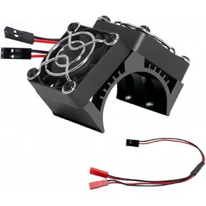 مروحة تبريد محرك مزدوجة 40 مم RC 40-42 مم متوافقة مع 1/7 1/8 ARRMA TRAXXAS RC CAR FIT 4068 4074 4082 4268 4274 Motors (Blue) in Kuwait