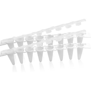 0.1ml 8-Strip PCR Tubes, Clear PCR Tubes with Flat Caps, Ultra Thin Wall PCR Reaction Tubes, Polypropylene Microcentrifuge PCR Tube, DNase/RNase Free, 125 Sets/Pack (White, 125Pcs) in Kuwait