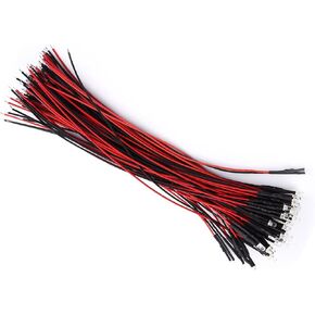 Generic Energy Saving, Low Power Consumption, 50pcs 3 5 10mm Water Clear LED Diodes White Red Blue Green Light with 12V DC, 30° Beam Angle, for DIY Projects (3mm) in Saudi Arabia