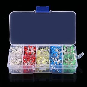 FYDUN 500 PCS 3MM ، 500pcs LED LED LID WHITE صفراء اللون الأحمر الأزرق الأزرق الأزرق المتبادل. in Kuwait