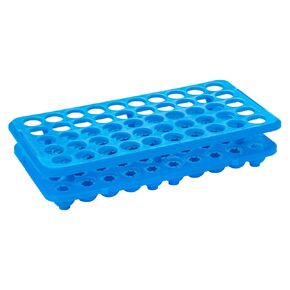 Test Tube Rack, Plastic Test Tube Holder with Silicone Pad, 50 Holes Centrifuge Vials Racks for 5ml/10ml/15ml Tubes, Hole Diameter 15 mm, Detachable, Orange, Pack of 1 in Kuwait