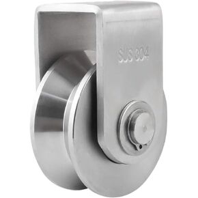 بكرة من الفولاذ المقاوم للصدأ ، 304 من الفولاذ المقاوم للصدأ 360 درجة الدوران ثقيلة العجلة الأخدود V-type مجموعة (54 ملم ساعة) in Kuwait