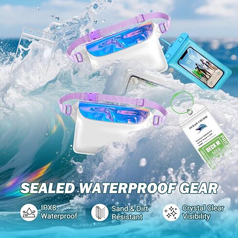 Cruise Ship Essentials 2025 - Complete Cruise Must-Haves Kit with Waterproof Fanny Packs(His & Hers), Adjustable Lanyards, Magnetic Hooks, Luggage Tags, Waterproof Phone Cases & Towel Bands in Saudi Arabia