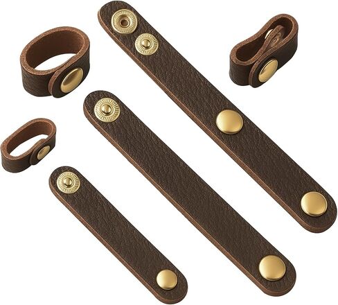 6 PU Leather Handbag Strap Shortener,Bag Protector for Handbag,with Brass Button Handle Wrap Cover for Handbags and Shoulder Bags (Black) in Saudi Arabia