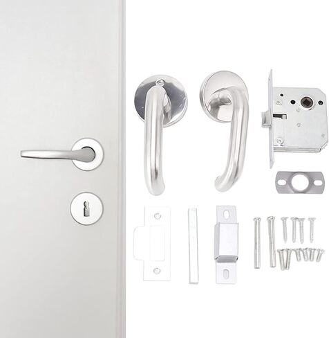 Handle Locks Stainless Steel Ergonomic Design Safety Passageway Door Handle Lock for Fire Emergency Exit Corridor Home Warehouse in Saudi Arabia