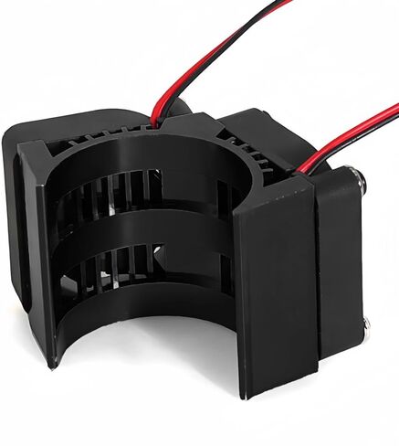مروحة تبريد محرك مزدوجة 40 مم RC 40-42 مم متوافقة مع 1/7 1/8 ARRMA TRAXXAS RC CAR FIT 4068 4074 4082 4268 4274 Motors (Blue) in Kuwait