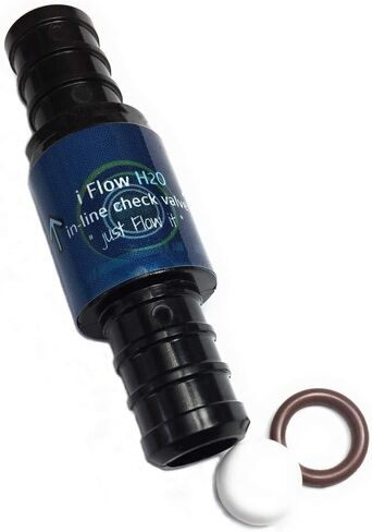تحقق من صمام 1/2 "بوصة بك-بكس بلاستيك Barb X Barb ،" PTFE "توقف الكرة مع" Viton O Ring "لوقف السوائل الإيجابية. in Kuwait