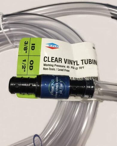 تحقق من صمام 1/2 "بوصة بك-بكس بلاستيك Barb X Barb ،" PTFE "توقف الكرة مع" Viton O Ring "لوقف السوائل الإيجابية. in Kuwait