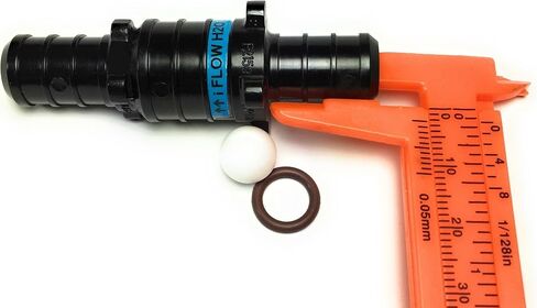 تحقق من صمام 1/2 "بوصة بك-بكس بلاستيك Barb X Barb ،" PTFE "توقف الكرة مع" Viton O Ring "لوقف السوائل الإيجابية. in Kuwait