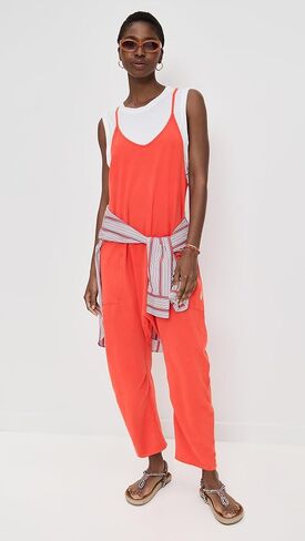 Free People Women's Hot Shot Onesie, Blue Indigo in Saudi Arabia