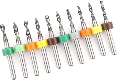 10pcs micro twist bits مستقيم مقبض مثقاب الصلب التنغستن لإصلاح ثنائي الفينيل متعدد الكلور 2.1-3.0mm in Saudi Arabia