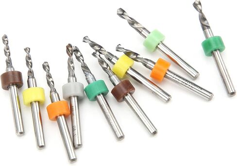 10pcs micro twist bits مستقيم مقبض مثقاب الصلب التنغستن لإصلاح ثنائي الفينيل متعدد الكلور 2.1-3.0mm in Saudi Arabia