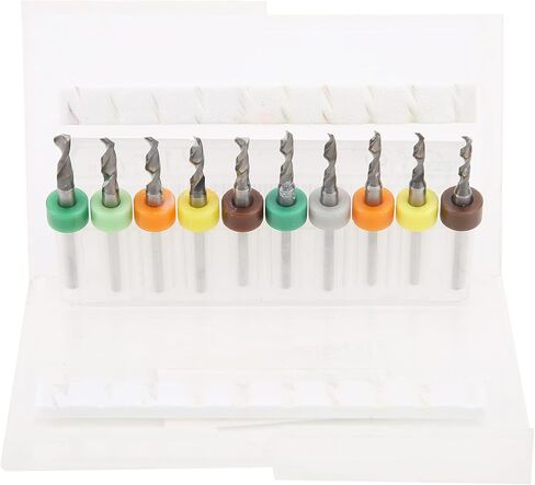 10pcs micro twist bits مستقيم مقبض مثقاب الصلب التنغستن لإصلاح ثنائي الفينيل متعدد الكلور 2.1-3.0mm in Saudi Arabia