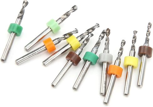 10pcs micro twist bits مستقيم مقبض مثقاب الصلب التنغستن لإصلاح ثنائي الفينيل متعدد الكلور 2.1-3.0mm in Saudi Arabia