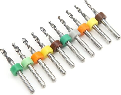 10pcs micro twist bits مستقيم مقبض مثقاب الصلب التنغستن لإصلاح ثنائي الفينيل متعدد الكلور 2.1-3.0mm in Saudi Arabia
