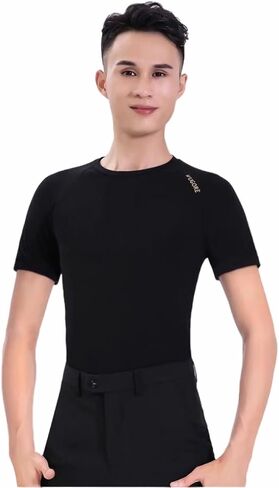 Men's Latin Dance Modern Tops Adult Ballroom National Standard Dance Practice Training Clothes in Saudi Arabia