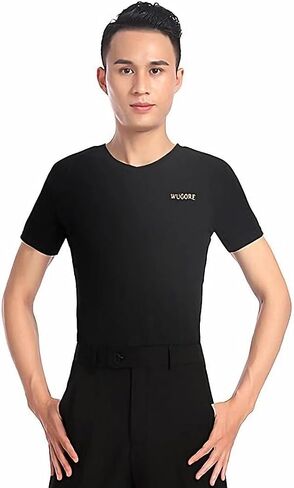 Men's Latin Dance Modern Tops Adult Ballroom National Standard Dance Practice Training Clothes in Saudi Arabia