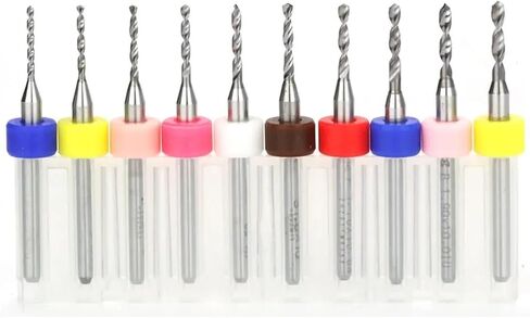 10pcs PCS بت بتات مجموعة التدريبات الصغيرة كربيد للوحة الدوائر المطبوعة 1/8 "شانك شانك ميني CNC بتنسي in Saudi Arabia