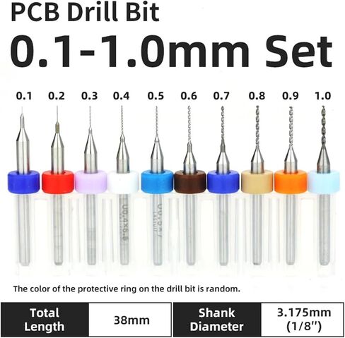 10pcs PCS بت بتات مجموعة التدريبات الصغيرة كربيد للوحة الدوائر المطبوعة 1/8 "شانك شانك ميني CNC بتنسي in Saudi Arabia