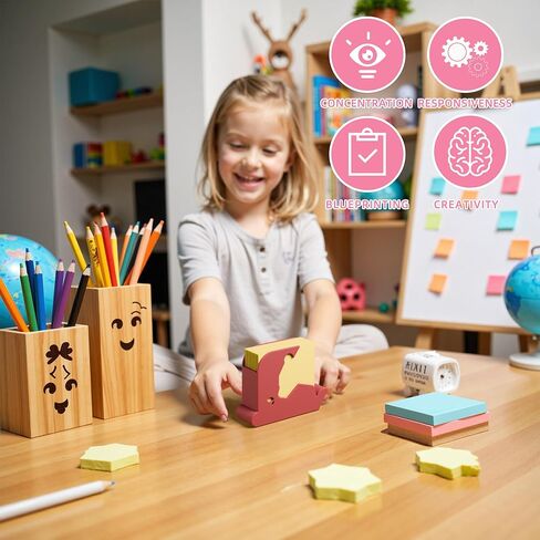 Li & Zhao Bear Sticky Note Holder - Post post post it note dispenser memo dispenser pen sticky note suffenser post it note stelder notepad holder for deskn School Office ( in Kuwait