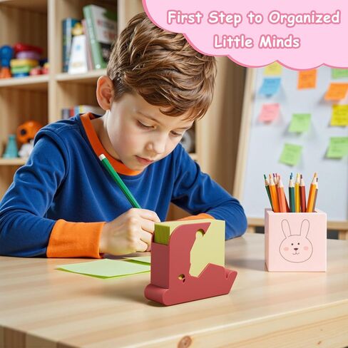 Li & Zhao Bear Sticky Note Holder - Post post post it note dispenser memo dispenser pen sticky note suffenser post it note stelder notepad holder for deskn School Office ( in Kuwait