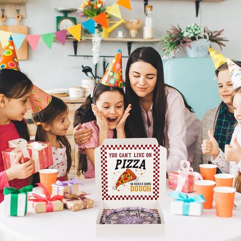 LIUBUJINGYING 5 Pcs Money Box for Cash,Birthday Money Pizza Gift Box 10x10 Inch Funny Pizza Box Shaped Holders for Surprise Holder Birthday Wedding Party Surprise Gift (Money Not Included) in Kuwait