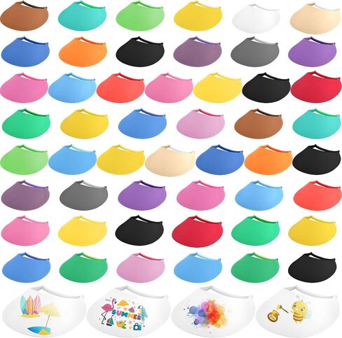 54 Pack White Sun Foam Bossors DIY Summer Flear Foam Vensors قابلة للتعديل قابلة للتعديل in Kuwait